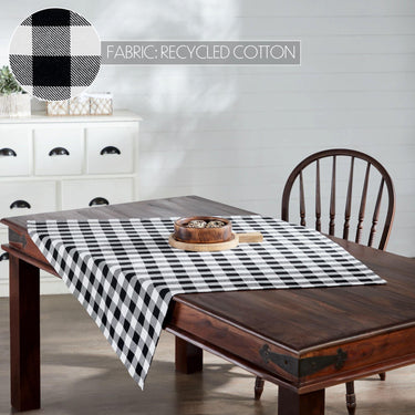 Annie Buffalo Check Black Table Topper 40x40 - The Fox Decor